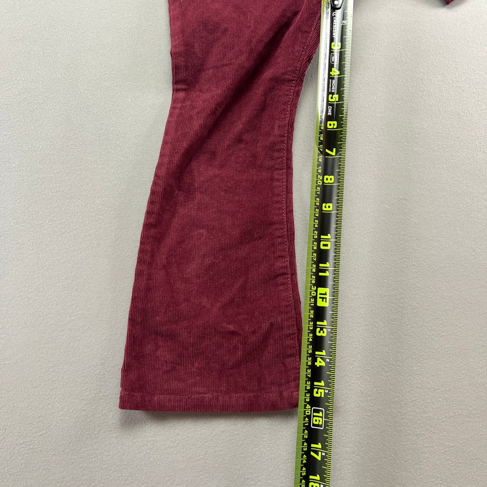 Okie Dokie Corduroy Pull On Flare Pants Girls 4T French Burgundy Cotton Stretch - Picture 6 of 10